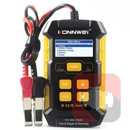 🔋 Konnwei KW510 3 in 1 Battery Tester : 12V 5A Car Charger, Diagnostic & Repair 🚗